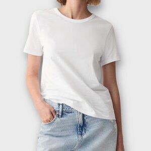 Gap White Crew Neck Cotton T-Shirt